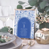 Delft Blue Chinoiserie Seekarte Tischnummer