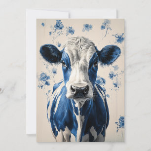 Delft Blue Cow - Eine zeitlose künstlerische Homma Einladung