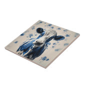 Delft Blue Cow - Eine zeitlose künstlerische Homma Fliese (Seite)
