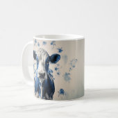 Delft Blue Cow - Eine zeitlose künstlerische Homma Kaffeetasse (Vorderseite Links)