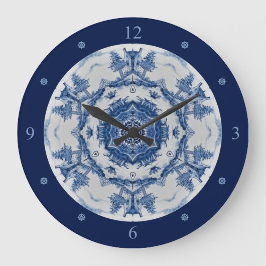 Delft Blue Design 02 From 1764 ~ * ~ Große Wanduhr (Vorderseite)