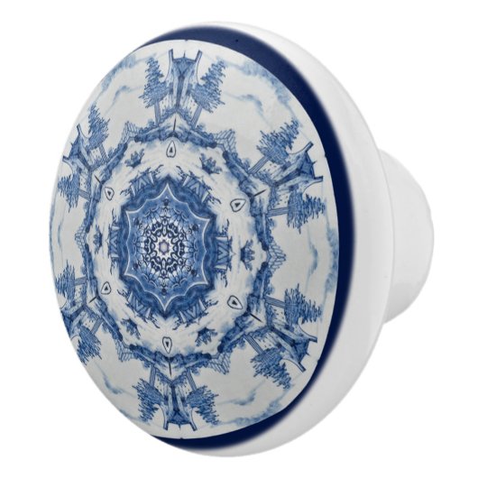 Delft Blue Design 02 From 1764 ~ Keramikknauf (Rechts)