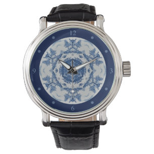 Delft Blue Design 02 From 1764 ~ * ~ Pocket Watch Armbanduhr