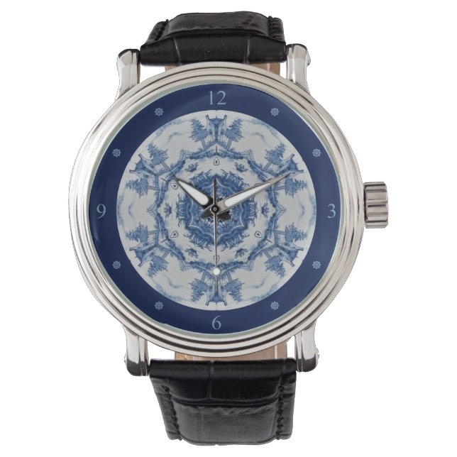 Delft Blue Design 02 From 1764 ~ * ~ Pocket Watch Armbanduhr (Vorderseite)
