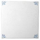 Delft Blue Dutch Style Frigate Schooner Segelboot Fliese (Vorderseite)