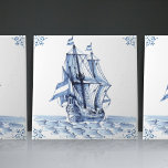 Delft Blue Dutch Style Frigate Schooner Segelboot Fliese<br><div class="desc">Diese schöne handbemalte Keramik Kachel aus dem Jahr 1762 ist ein Set aus 17 verschiedenen Schiffskacheln und präsentiert einen klassischen Schoner im traditionellen niederländischen Delft Blue Stil. Delft Keramik Kacheln haben eine lange und reiche Geschichte verabredet bis ins 16. Jahrhundert, als sie zum ersten Mal in der niederländischen Stadt Delft...</div>