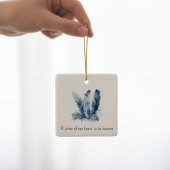 Delft Blue Feather Piece of My Heart Memorial  Keramikornament