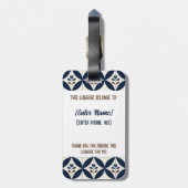 Delft blue - Gepäckanhänger (Rückseite vertikal)