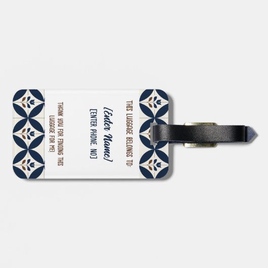 Delft blue - Gepäckanhänger (Rückseite horizontal)