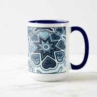 Delft Blue Heart Tasse