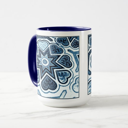 Delft Blue Heart Tasse (Vorderseite Links)