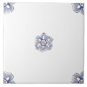 Delft Blue Matching Dutch Indigo Mix Match Empty C Fliese (Vorderseite)