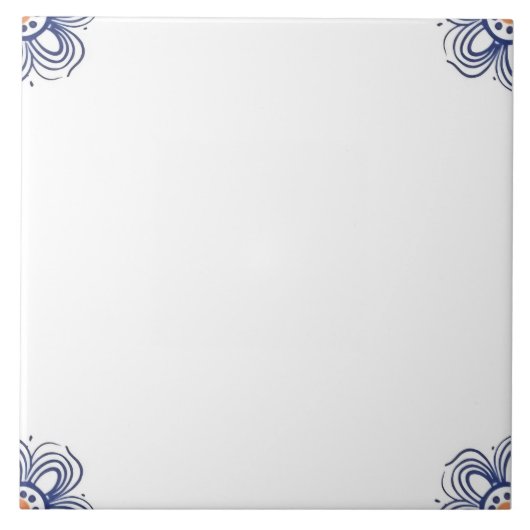 Delft Blue Matching Dutch Indigo Mix Match Empty Fliese (Vorderseite)