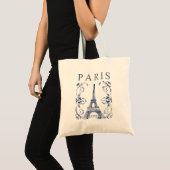 Delft Blue Paris Eiffel Tower Tragetasche (Vorderseite (Produkt))