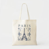 Delft Blue Paris Eiffel Tower Tragetasche (Vorne)