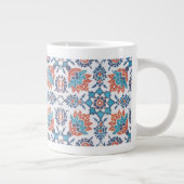 Delft Blue Red Cornflower Art Jumbo-Tasse (Rechts)