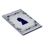 Delft Blue tile Girl mit Pearl Earring Notizblock (Rechte Seite)