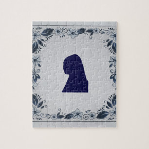 Delft Blue tile Girl mit Pearl Earring Puzzle