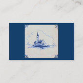 Delft Blue Tile - Kirche Visitenkarte (Rückseite)