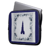 Delft blue tile New Church in Delft Laptopschutzhülle (Vorderseite Links)