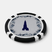 Delft blue tile New Church in Delft Pokerchips (Einzeln)