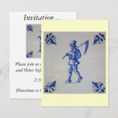 Delft Blue Tile - Rasenmäher, der Scythe oder Sich Einladung (Vorne/Hinten)