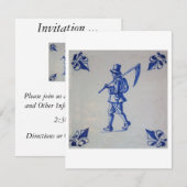 Delft Blue Tile - Rasenmäher, der Scythe oder Sich Einladung (Vorne/Hinten)