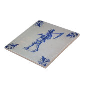 Delft Blue Tile - Rasenmäher, der Scythe oder Sich Fliese (Seite)