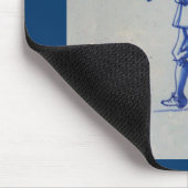 Delft Blue Tile - Rasenmäher, der Scythe oder Sich Mousepad (Ecke)
