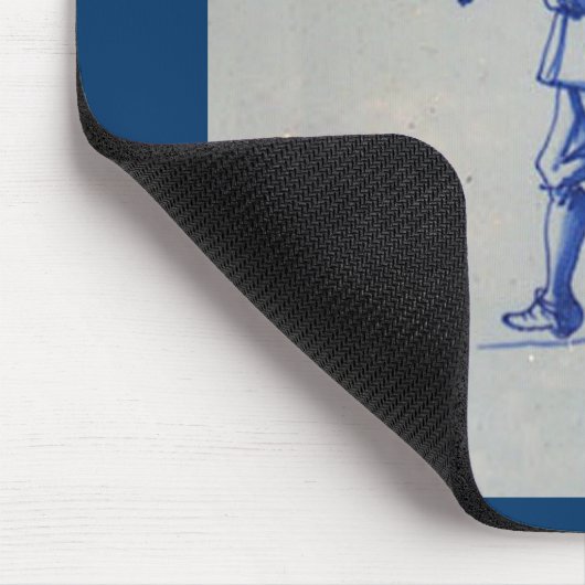 Delft Blue Tile - Rasenmäher, der Scythe oder Sich Mousepad (Ecke)