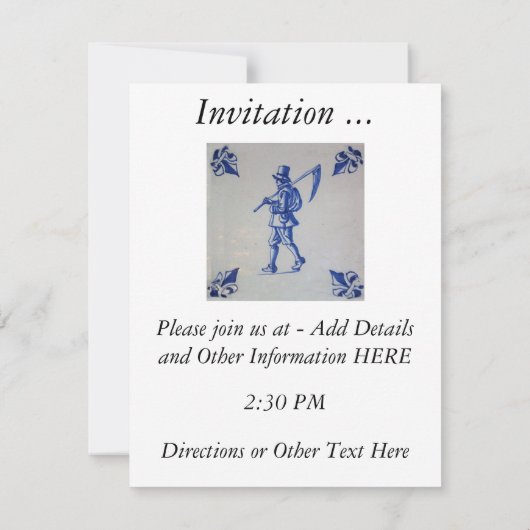 Delft Blue Tile - Vorlage (Rückseite)