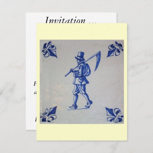 Delft Blue Tile - Vorlage (Vorne/Hinten)