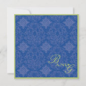 Delft Blue Toile Quatrefolie - Einladung zur Hochz (Rückseite)