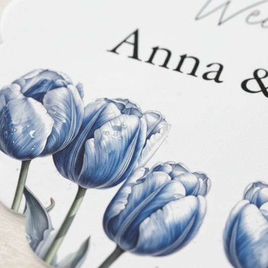 Delft Blue Tulip, custom Untersetzer