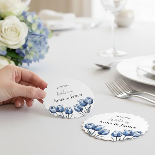 Delft Blue Tulip, custom Untersetzer