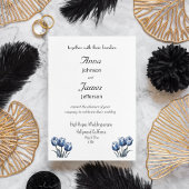 Delft Blue Tulip, Custom Wedding Einladung