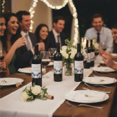 Delft Blue Tulip, custom Weinetikett