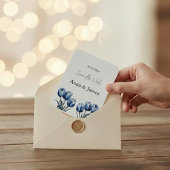 Delft Blue Tulip, kundenspezifisch Save the Date Magnet