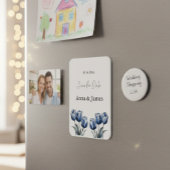 Delft Blue Tulip, kundenspezifisch Save the Date Magnet