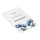 Delft Blue Tulip, kundenspezifisch Save the Date Magnet (Rechte Seite)