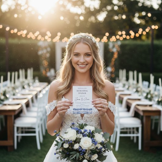 Delft Blue Tulip Probe Abendessen Einladung
