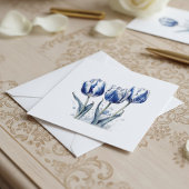 Delft Blue Tulip Probe Abendessen Einladung