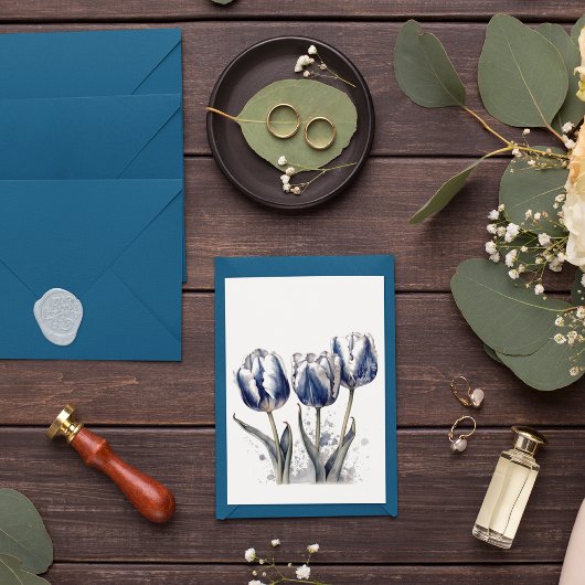 Delft Blue Tulip Probe Abendessen Einladung