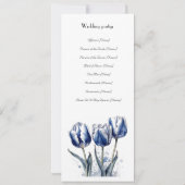 Delft Blue Tulip Wedding Program (Rückseite)