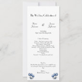 Delft Blue Tulip Wedding Program (Vorderseite)