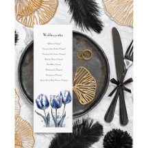 Delft Blue Tulip Wedding Program
