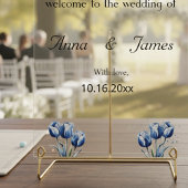 Delft Blue Tulip Wedding Program Acrylschild