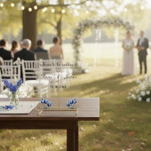 Delft Blue Tulip Wedding Program Acrylschild