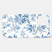 Delft Blue und White Floral Case-Mate iPhone Hülle (Rückseite (Horizontal))
