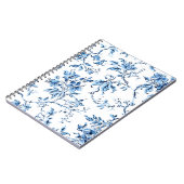 Delft Blue und White Floral Notizblock (Linke Seite)